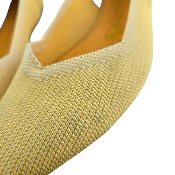 Rothy's The Point Ballet Flats Womens 8.5 Sunshine Yellow Pointed Toe Washable - Picture 4 of 11